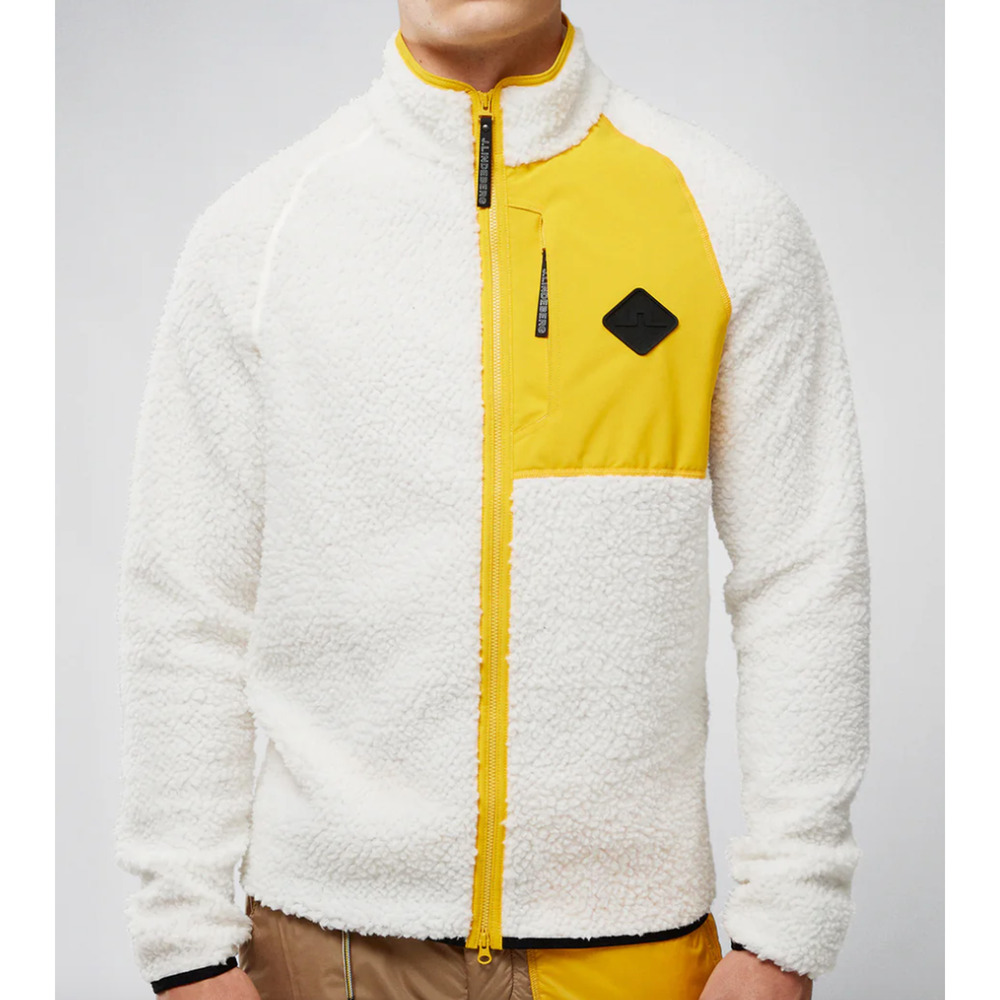 NWT J.Lindeberg Zeke Mid Layer Jacket Cloud White, XXL, Full Zip